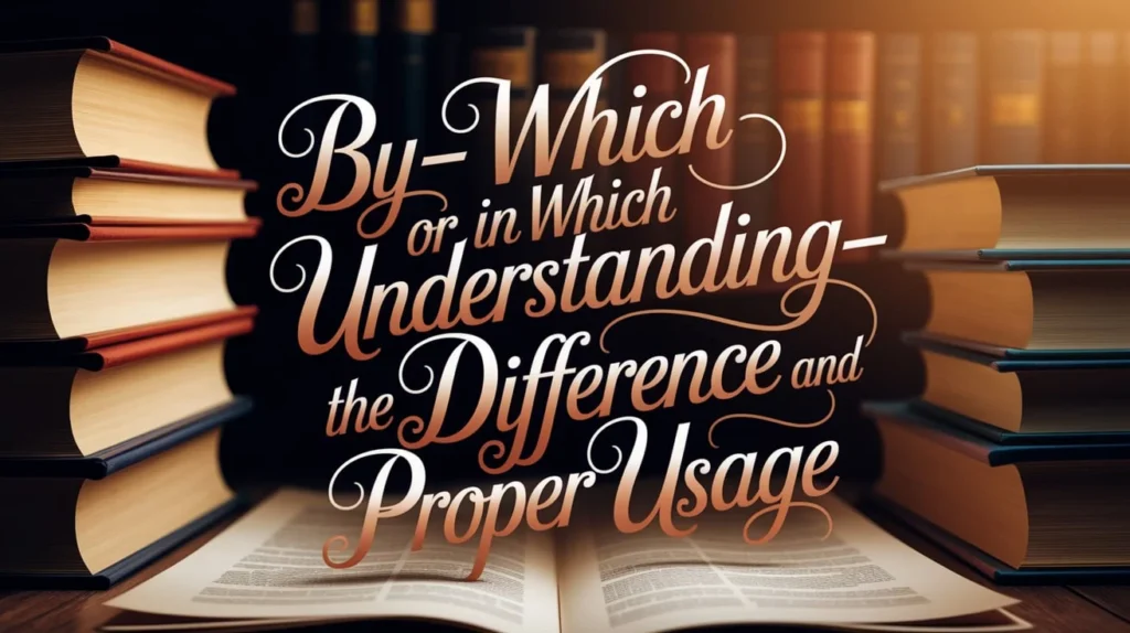 By Which or In Which? Understanding the Difference and Proper Usage