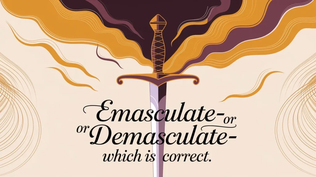 Emasculate or Demasculate: Which Is Correct?