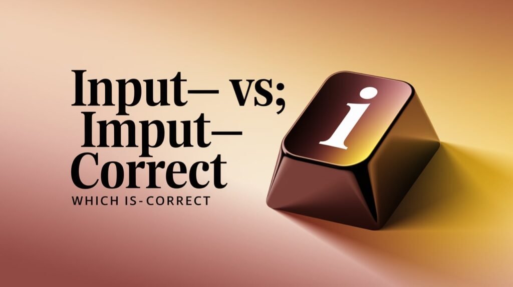Input vs Imput: Which Is Correct?