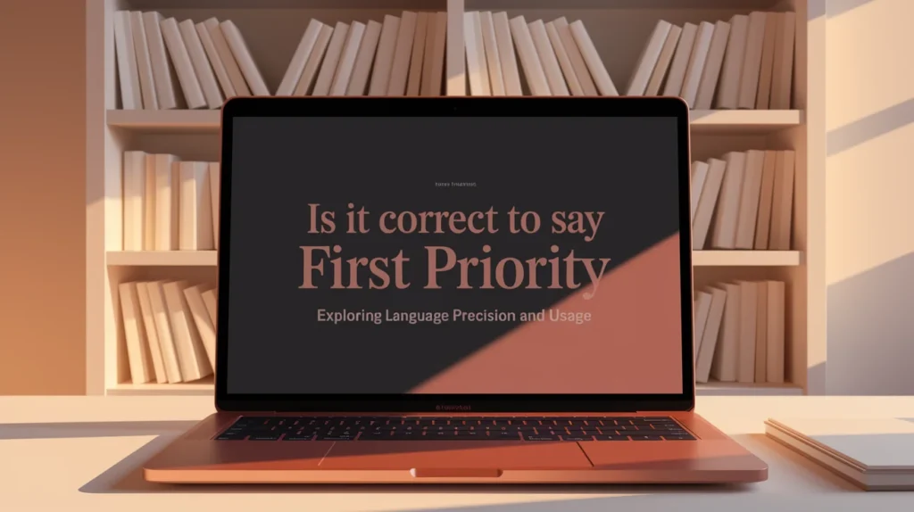 Is It Correct to Say 'First Priority'?