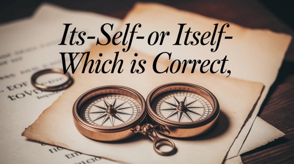 Its Self or Itself? Which Is Correct?