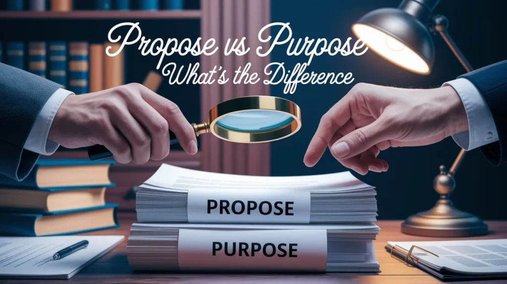 Propose vs Purpose: What's the Difference?