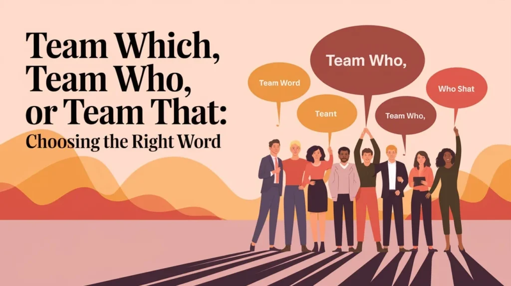 Team Which or Team Who or Team That? Choosing the Right Word