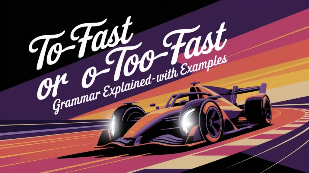 To Fast or Too Fast? Grammar Explained (With Examples)