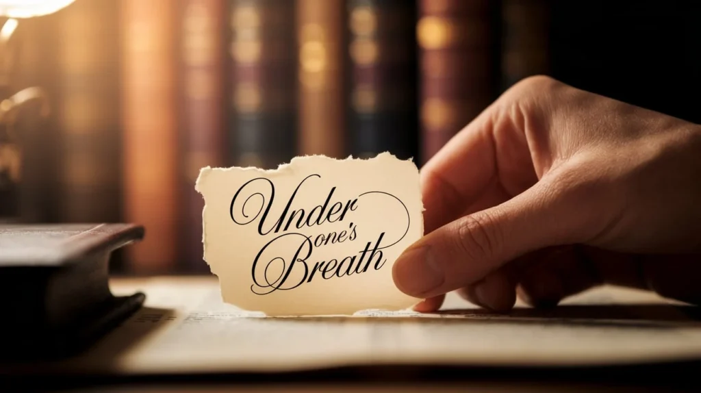 Under One’s Breath:Understanding the Meaning, Origins, and Usage