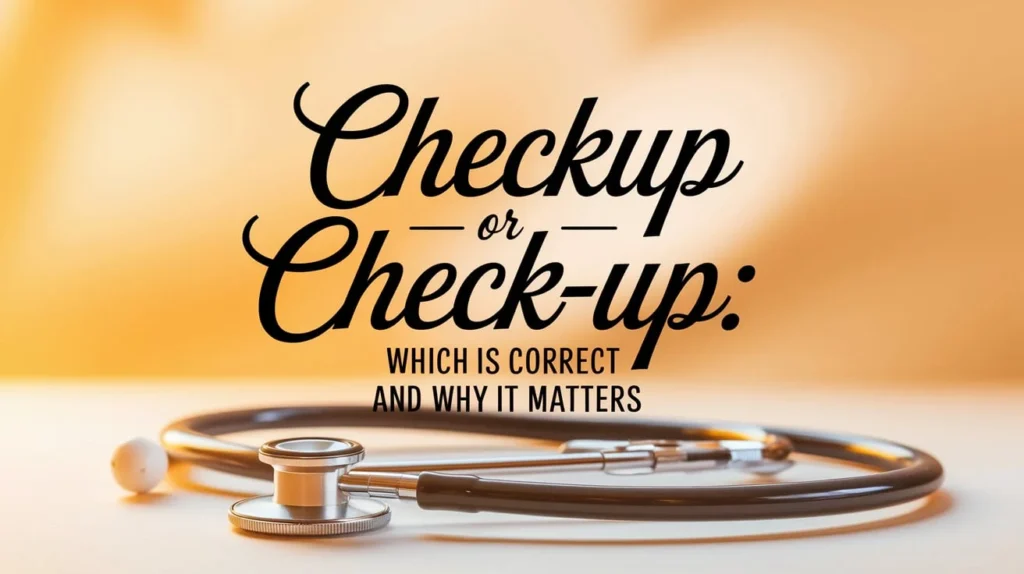 Checkup or Check Up: Which Is Correct and Why It Matters