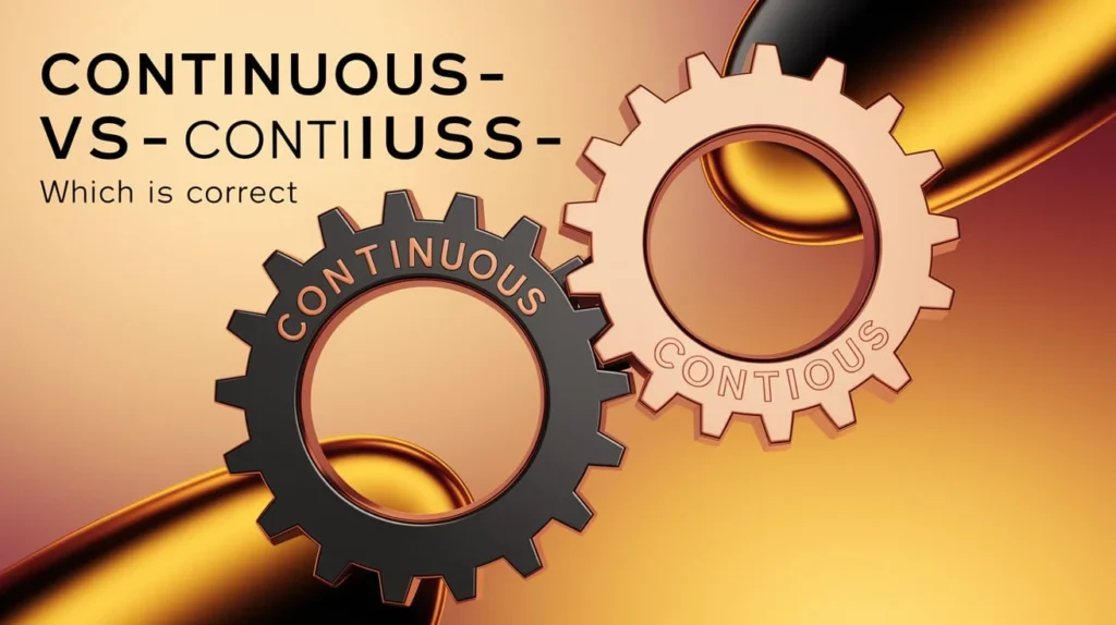 Continuous vs Contious – Which is Correct?