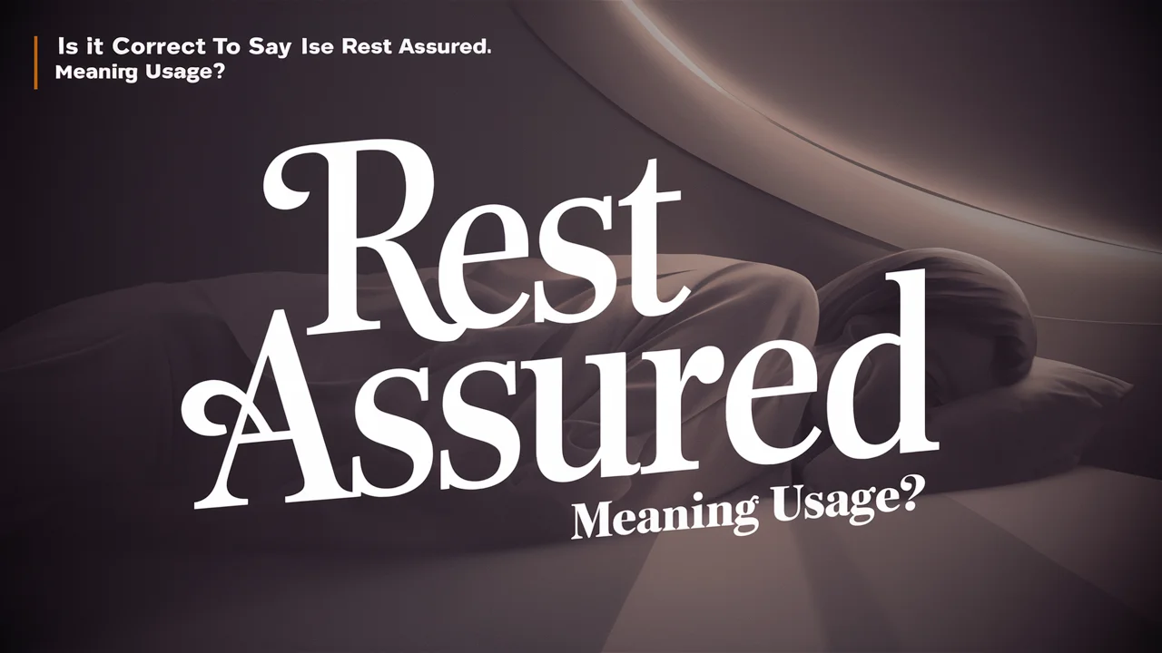 Is It Correct to Say "Rest Assured"? Meaning, Usage