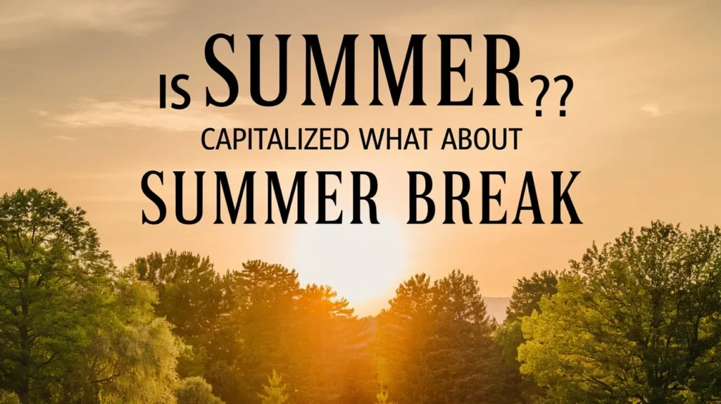 Is Summer Capitalized? What About Summer Break?