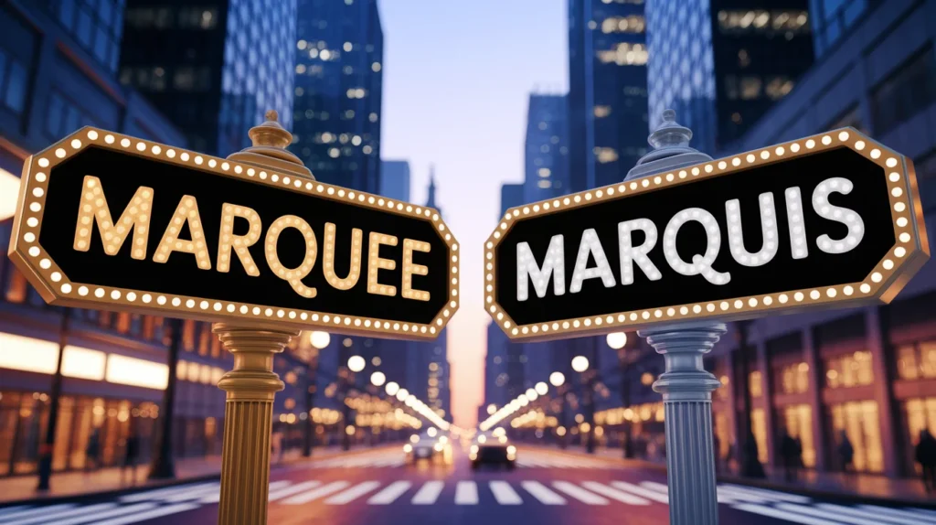 Marquee vs. Marquis: Understanding the Difference
