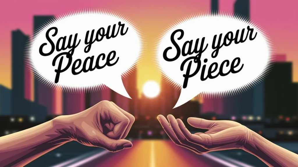 Say Your Peace or Say Your Piece – Which One Is Correct